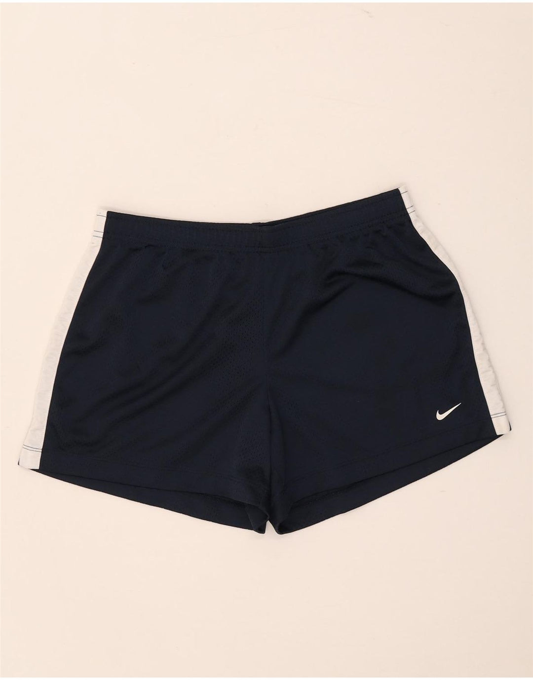 Nike Short de sport pour femme US 12/14 Large Bleu marine Colorblock Polyester