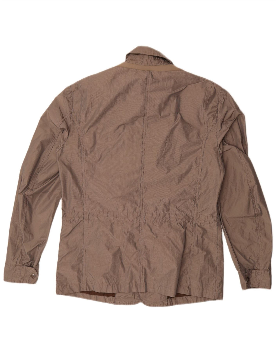 Geox Veste utilitaire Respira pour homme UK 40 Large Marron Polyester à fines rayures
