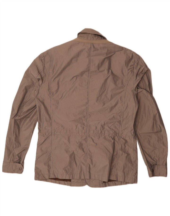 Geox Veste utilitaire Respira pour homme UK 40 Large Marron Polyester à fines rayures