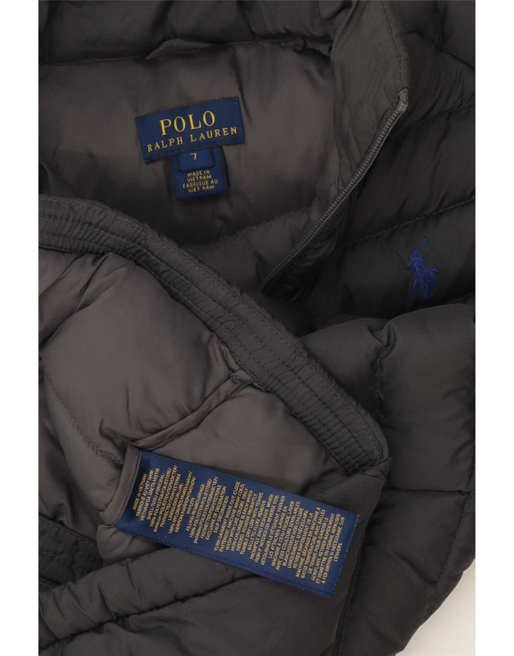 Polo Ralph Lauren Veste matelassée garçon 6-7 ans Gris Polyester