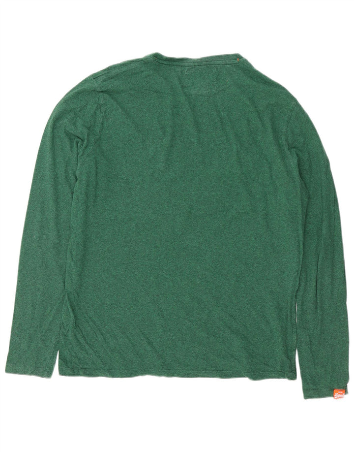 Superdry Haut à manches longues pour homme 2XL Vert moucheté