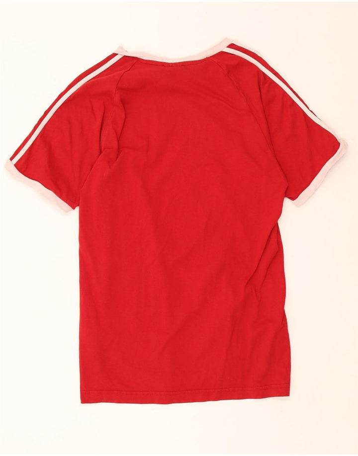 ADIDAS Mens T-Shirt Top Medium Red Cotton