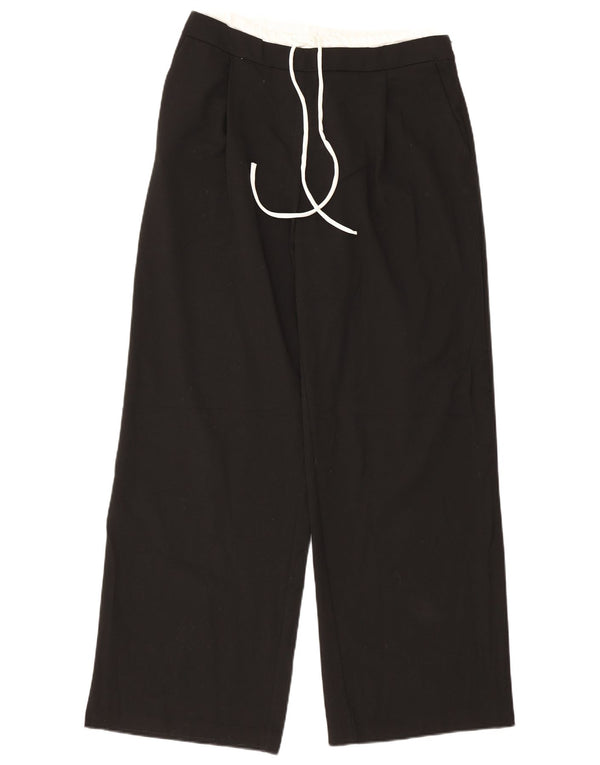 Zara Pantalon Chino Large Femme Large W30 L30 Noir