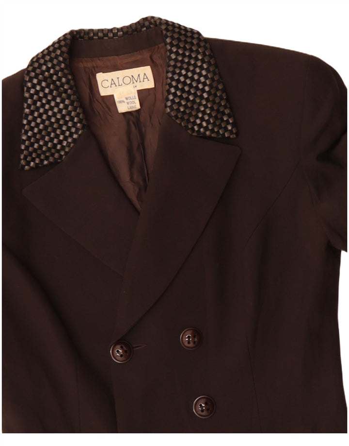 Caloma Veste Blazer Longue Femme IT 44 Marron Moyen Géométrique