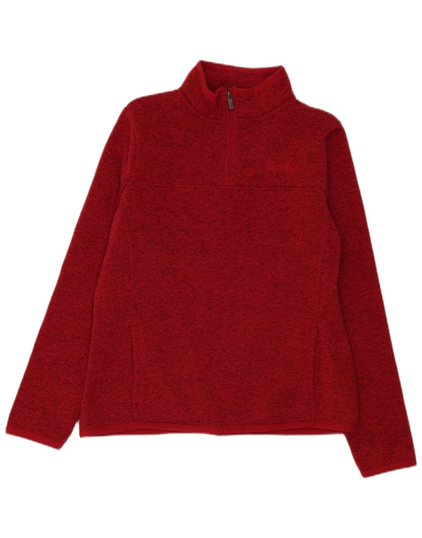 Weird Fish Sweat-shirt à col zippé pour femme UK 16 Grand rouge moucheté