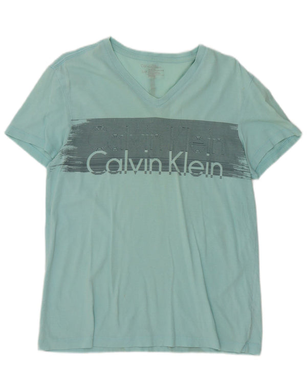 Calvin Klein T-shirt graphique pour femme UK 10 Petit coton vert