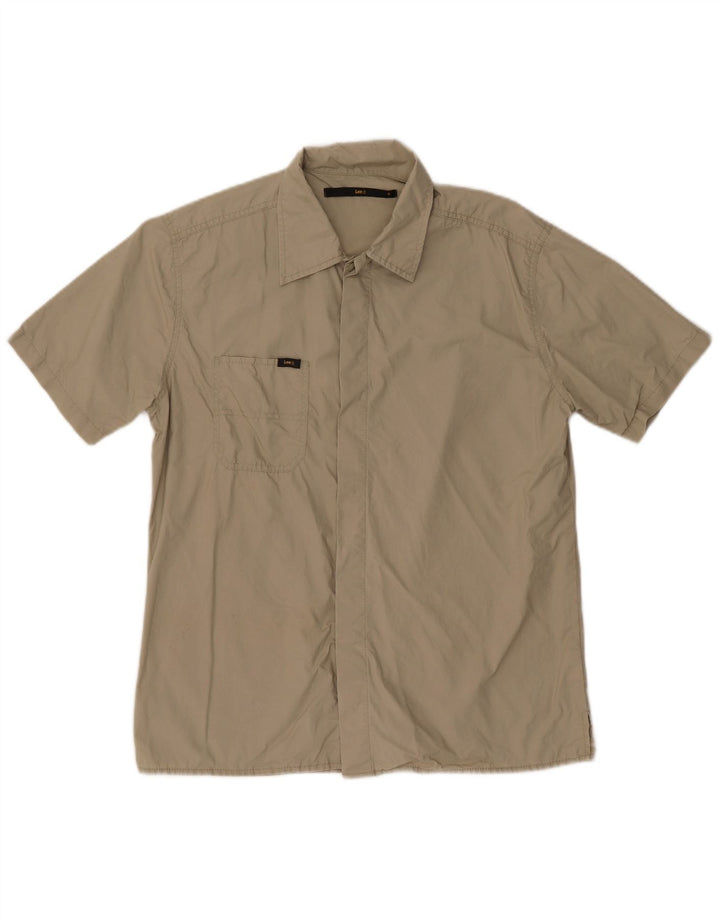 Lee Chemise à Manches Courtes Homme Kaki Moyen