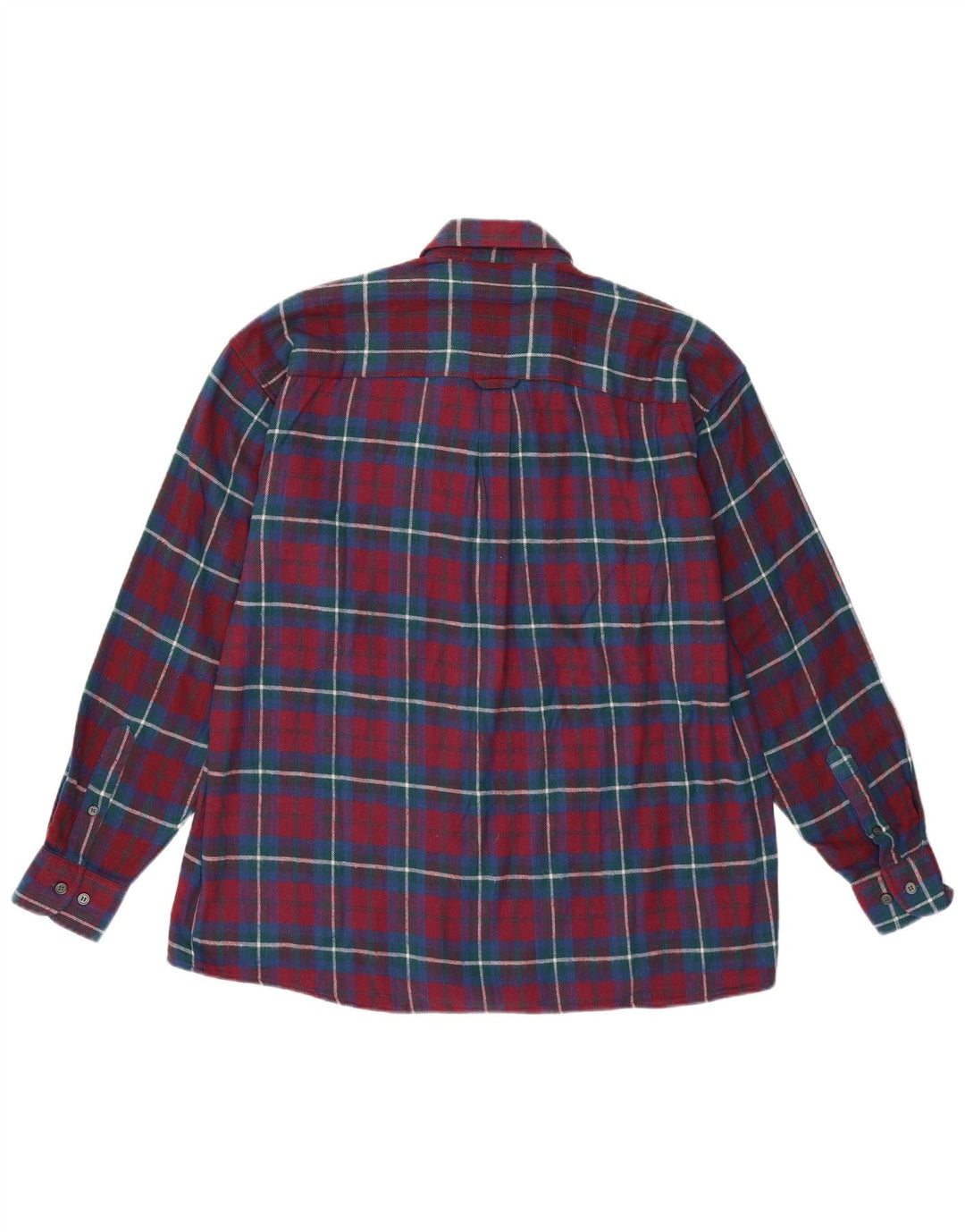 Gian Marco Venturi Chemise en flanelle pour homme en coton à carreaux bordeaux