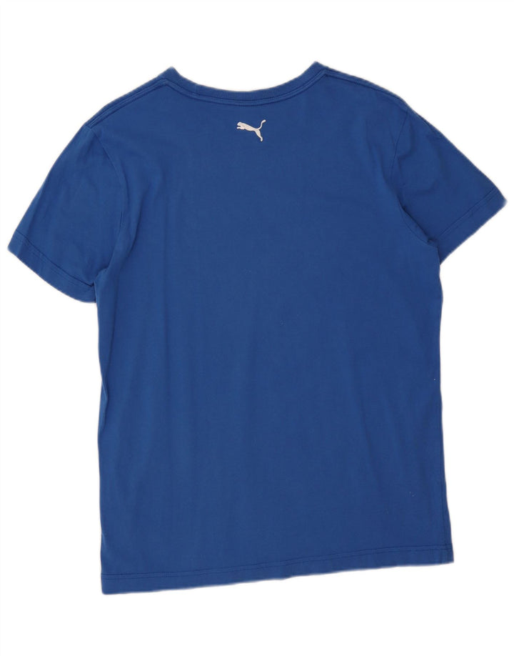 Puma T-shirt graphique pour homme, grand, bleu, coton