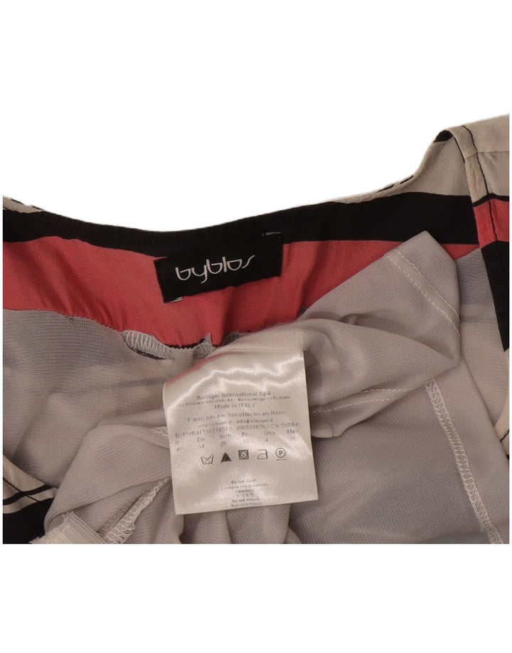 Byblos Femme Robe Fourreau IT 40 Petite Soie Rayée Multicolore