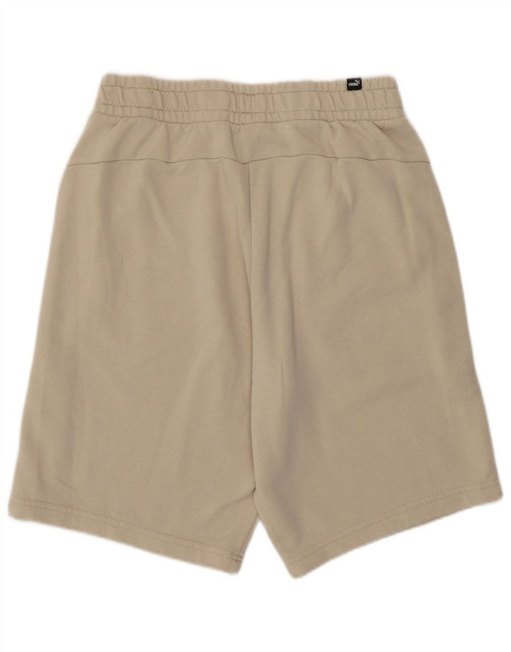 Puma Short de Sport Homme Beige Moyen Coton