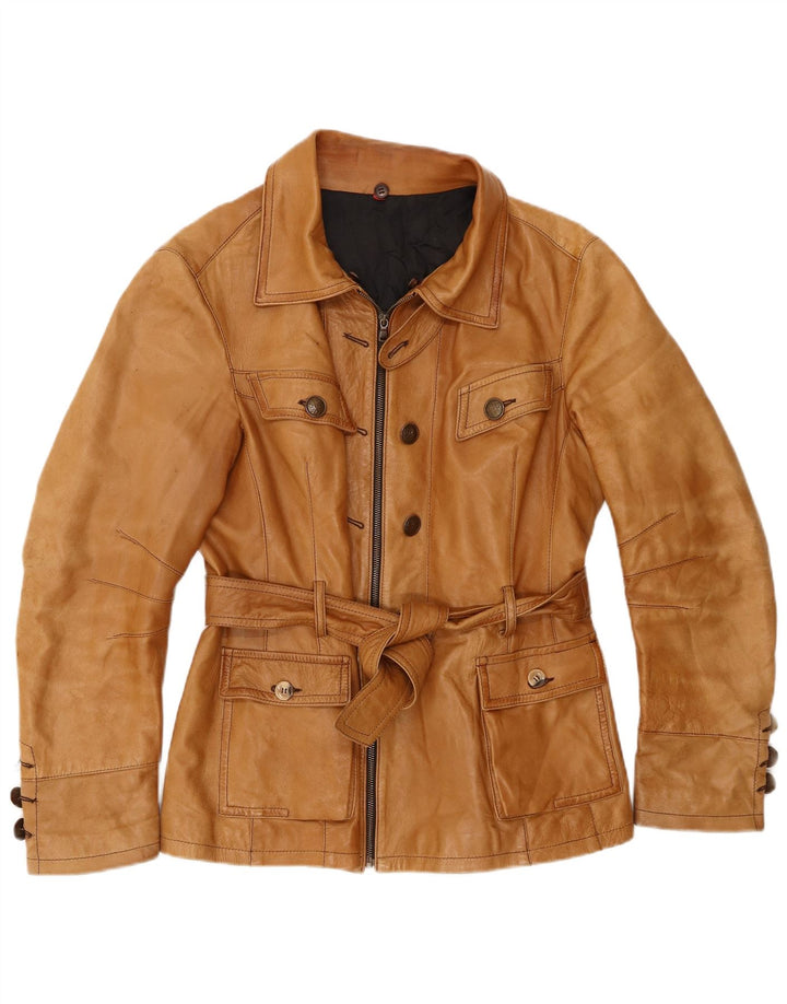 Veste en cuir femme vintage IT 50 XL Cuir Beige