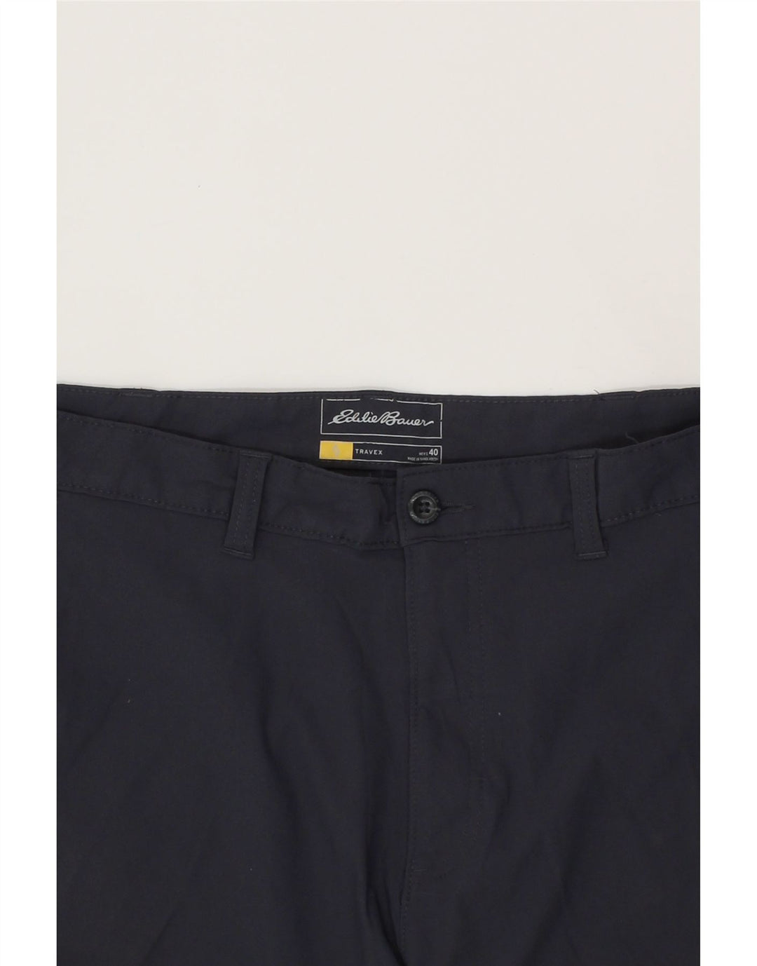 EDDIE BAUER Mens Chino Shorts W40 XL Navy Blue Nylon Vintage Eddie Bauer and Second-Hand Eddie Bauer from Messina Hembry 