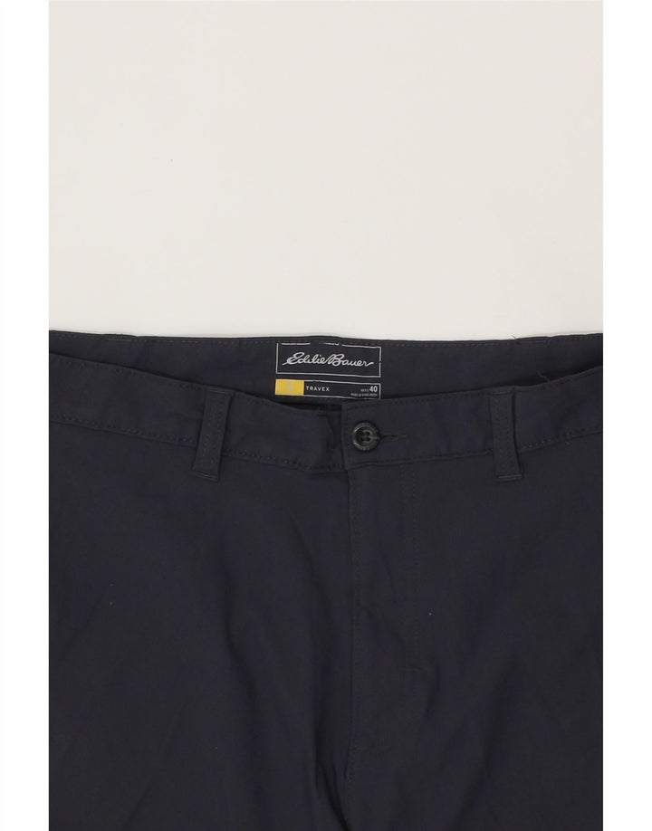 EDDIE BAUER Mens Chino Shorts W40 XL Navy Blue Nylon Vintage Eddie Bauer and Second-Hand Eddie Bauer from Messina Hembry 