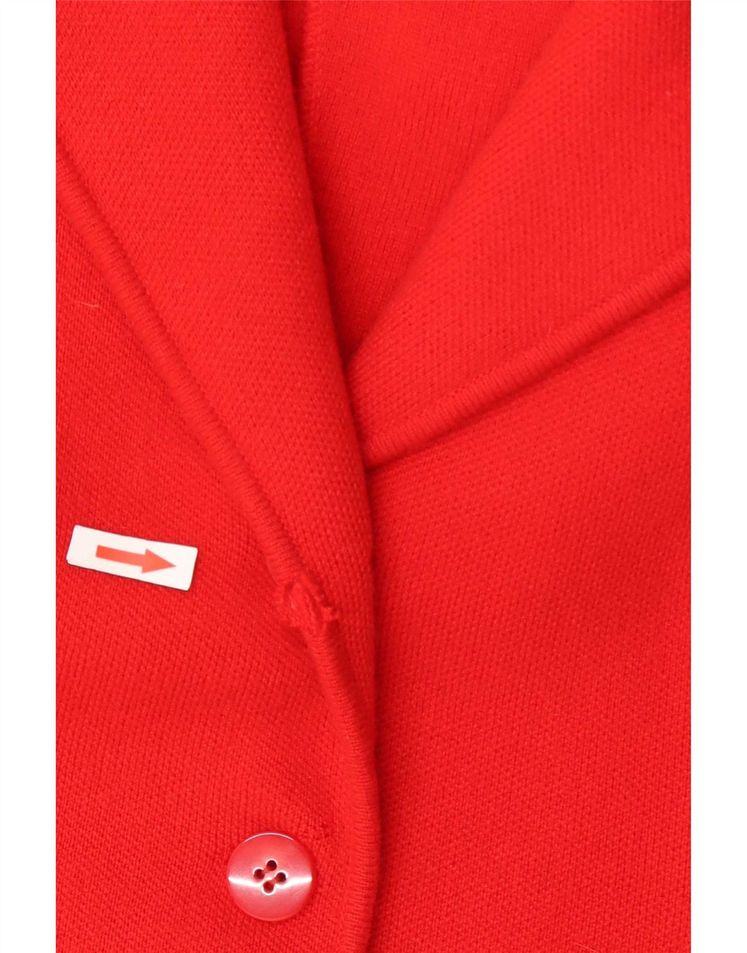 vintage Femme Tricot 2 Bouton Blazer Veste UK 14 Cachemire Rouge Moyen