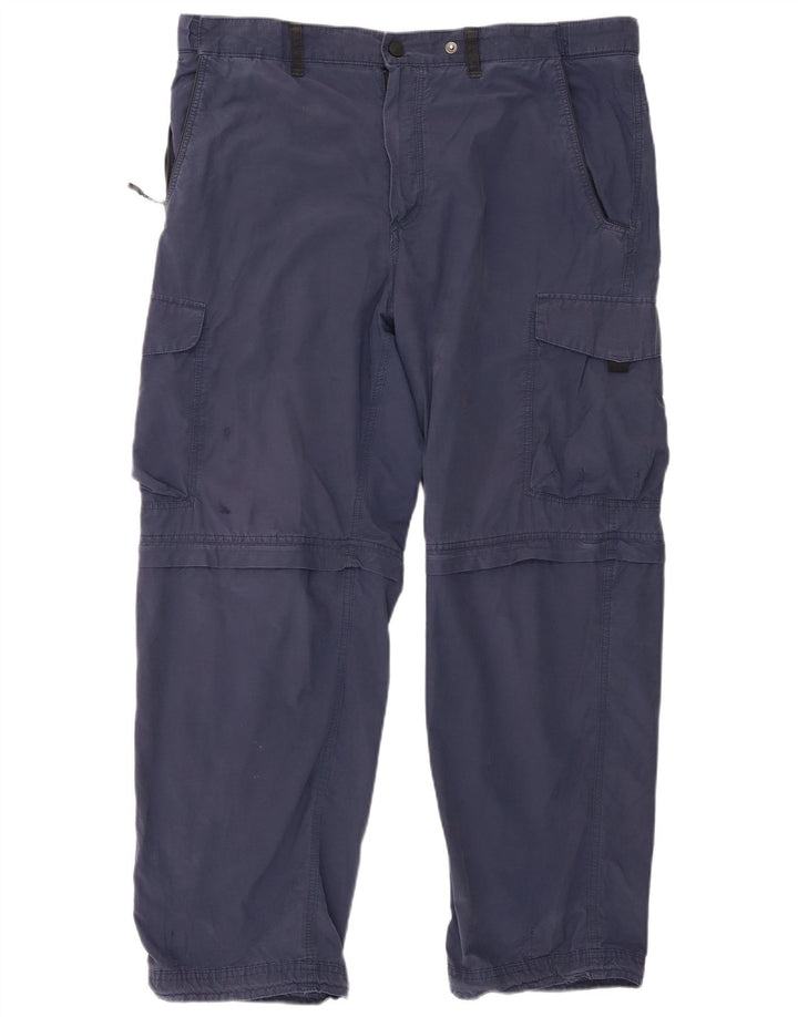 Marks & Spencer Pantalon cargo droit coupe droite pour homme W38 L29 Bleu marine