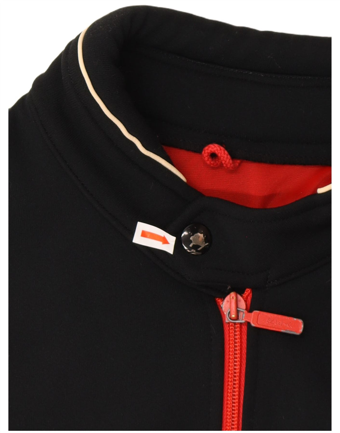 VINTAGE Homme Survêtement Top Veste EU 50 Moyen Rouge Colourblock Rétro