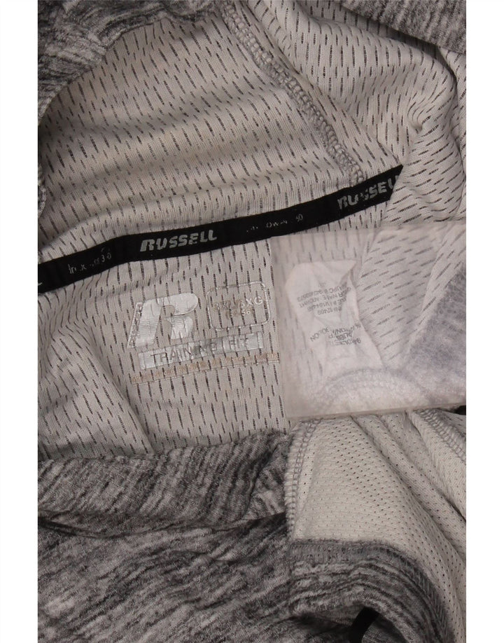 Russell Athletic Pull à capuche pour homme 3XL Gris chiné Polyester