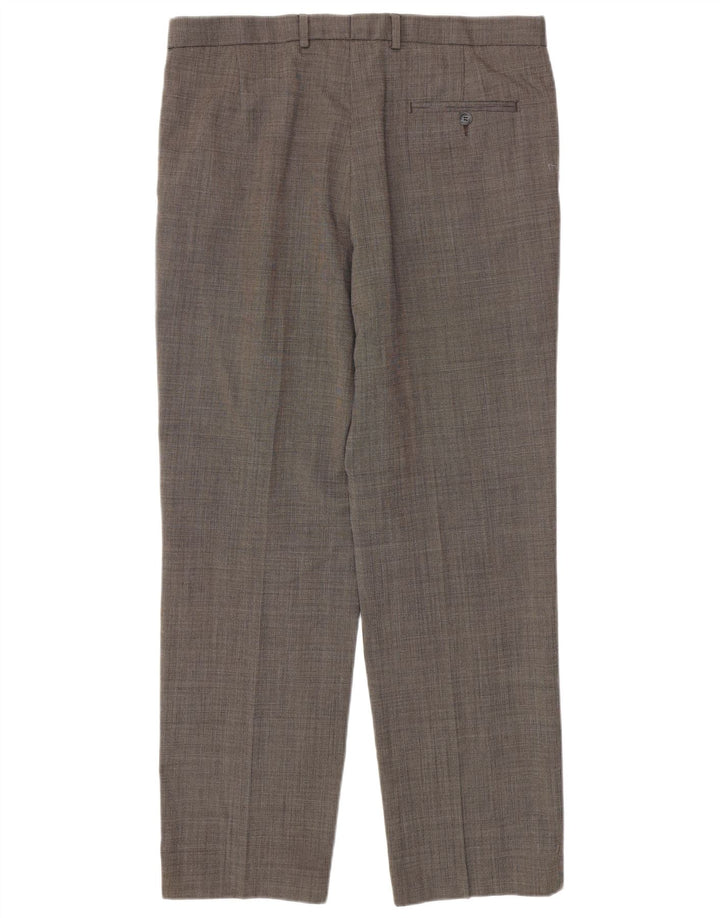 Marks & Spencer Pantalon décontracté coupe classique pour homme W36 L31 Gris Polyester