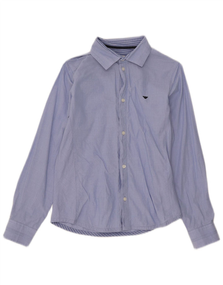 Armani Junior Chemise Garçon 11-12 ans Bleu Coton