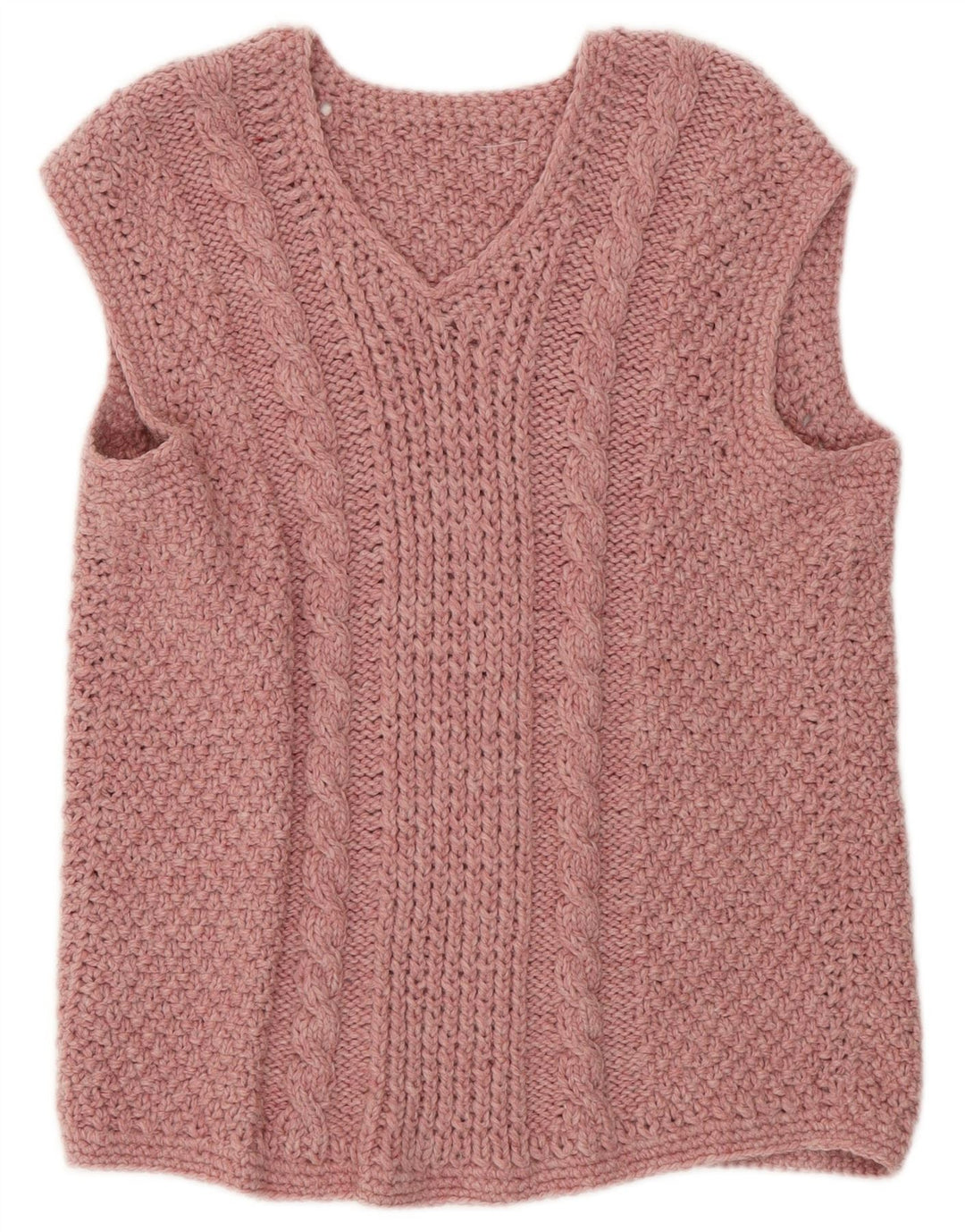 VINTAGE Femme Gilet Débardeur UK 14 Rose Moyen