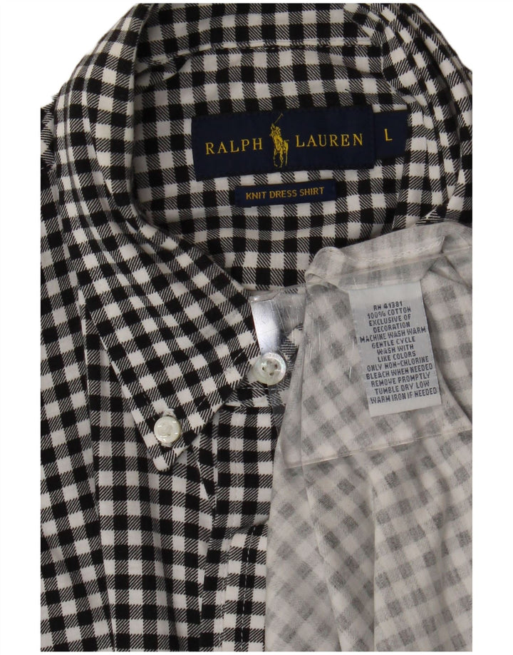 Ralph Lauren Chemise en flanelle pour homme Grand coton vichy noir