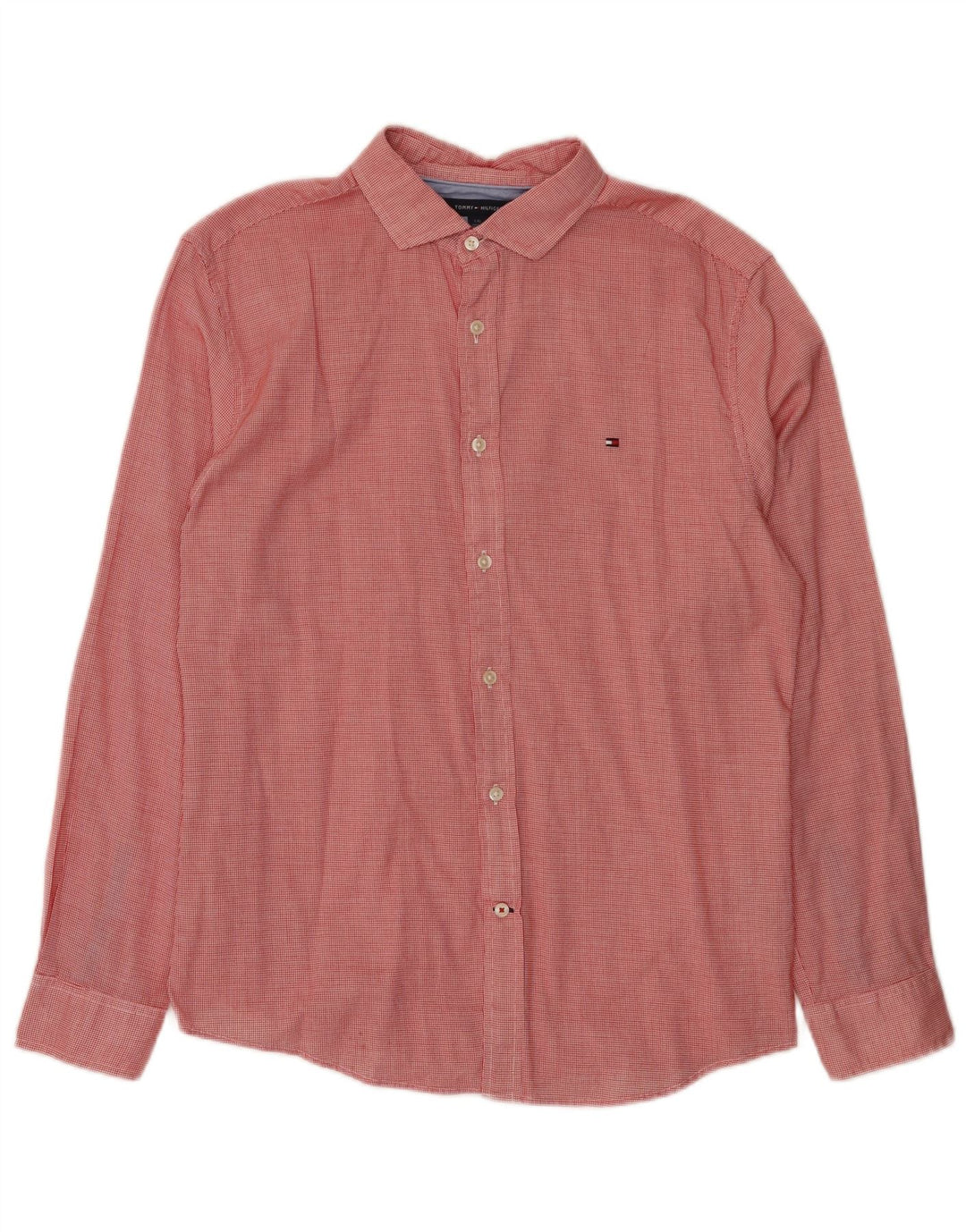 Tommy Hilfiger Chemise Mauritius Homme Grand Carreau Rouge Coton