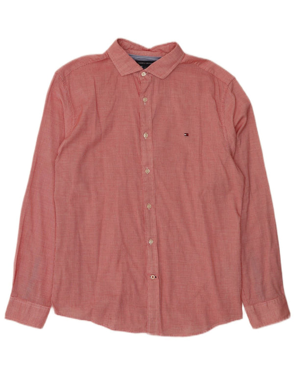 Tommy Hilfiger Chemise Mauritius Homme Grand Carreau Rouge Coton
