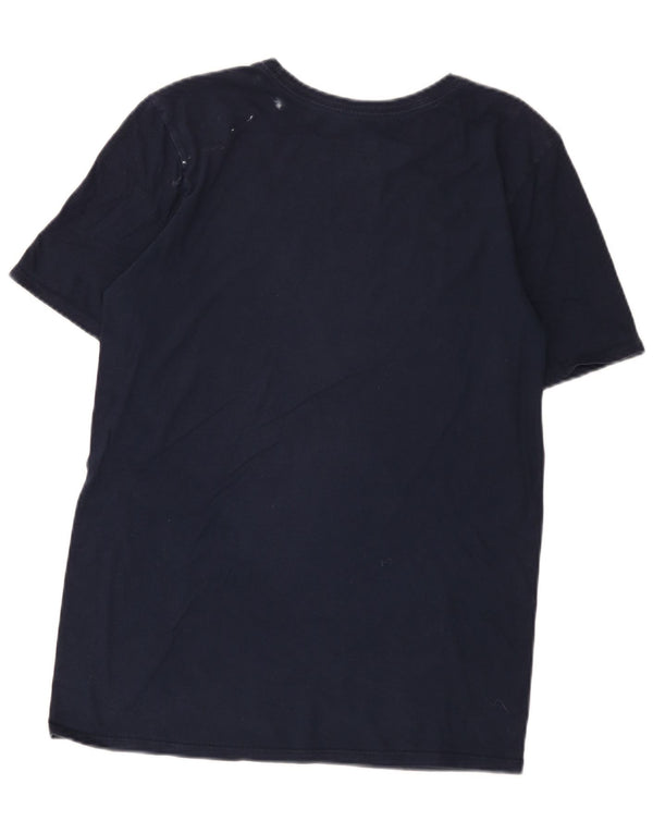 Nike Mens Athletic Cut T-Shirt Top Petit Bleu Marine Coton