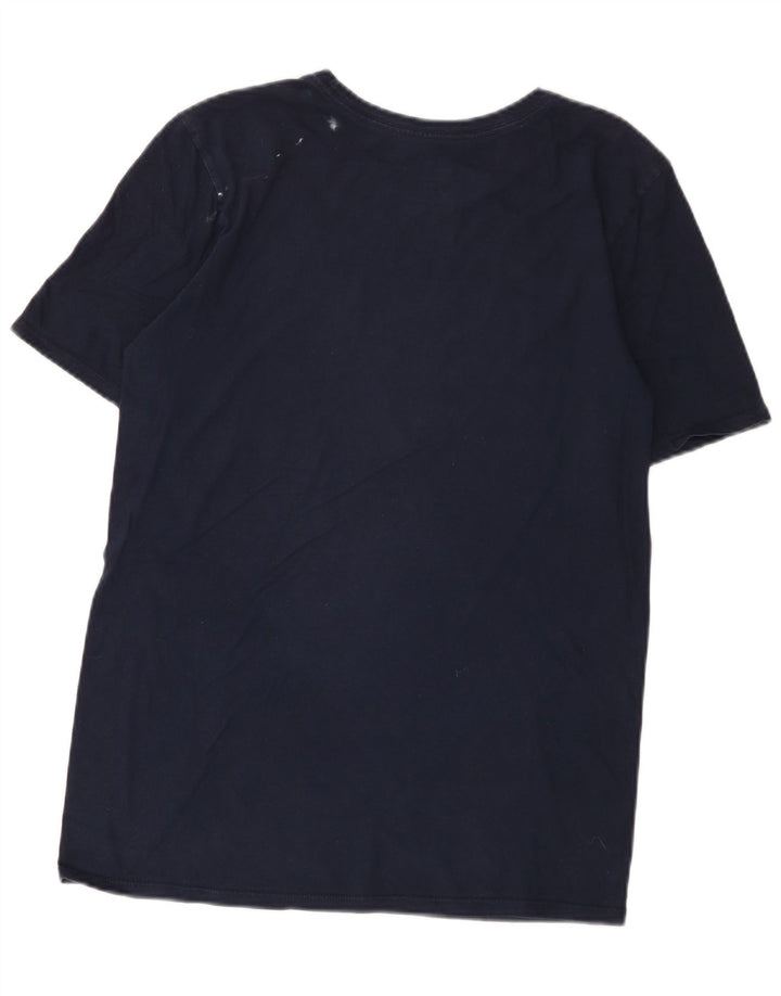 Nike Mens Athletic Cut T-Shirt Top Petit Bleu Marine Coton