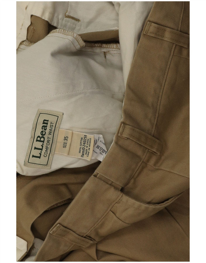 L.L.Bean Short Chino Pegged Homme W35 Grand Coton Kaki