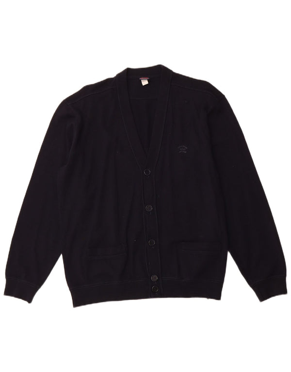 PAUL & SHARK Cardigan Homme Pull Large Bleu Marine Laine
