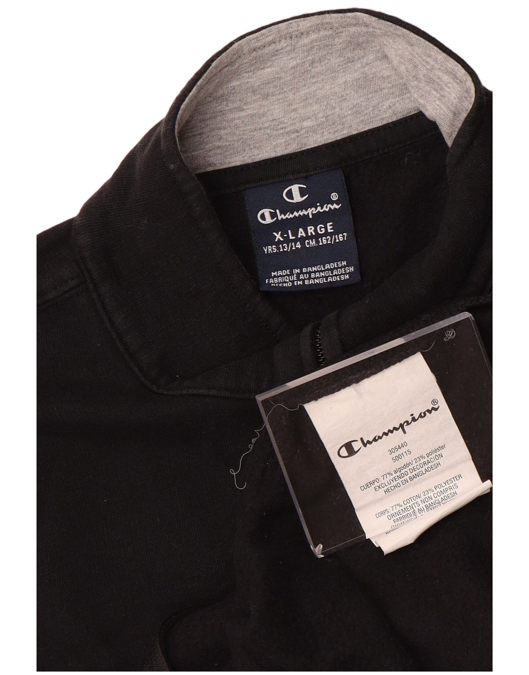 CHAMPION Veste de Survêtement Graphique Garçon 13-14 ans XL Noir Coton