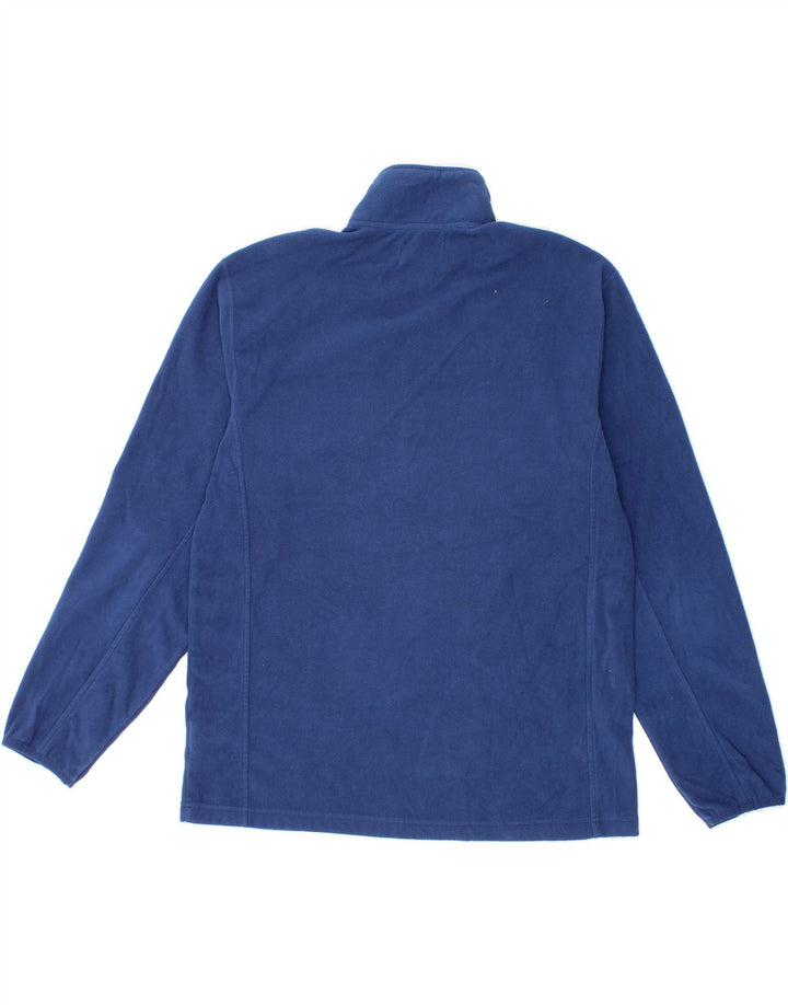 EDDIE BAUER Mens Zip Neck Fleece Jumper Small Navy Blue Polyester Vintage Eddie Bauer and Second-Hand Eddie Bauer from Messina Hembry 