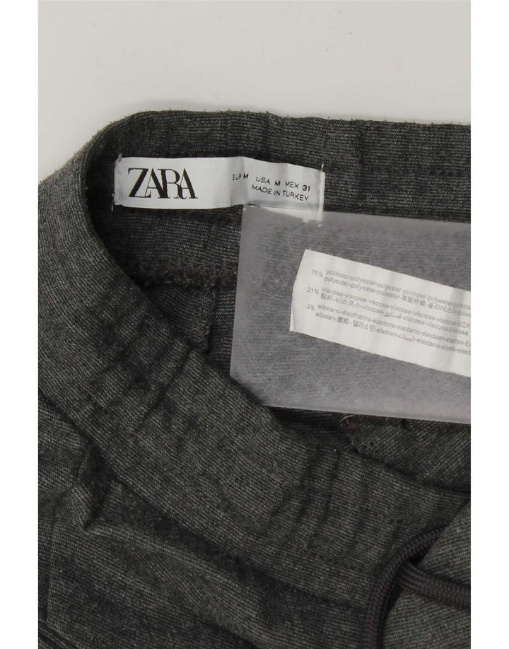 Pantalon De Survêtement Zara Homme Pantalon De Jogging Gris Moyen Polyester