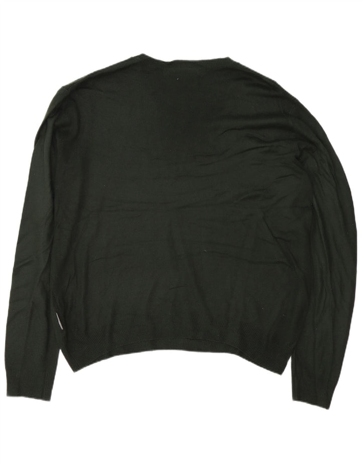 French Connection Pull Col V Homme Large Kaki Acrylique