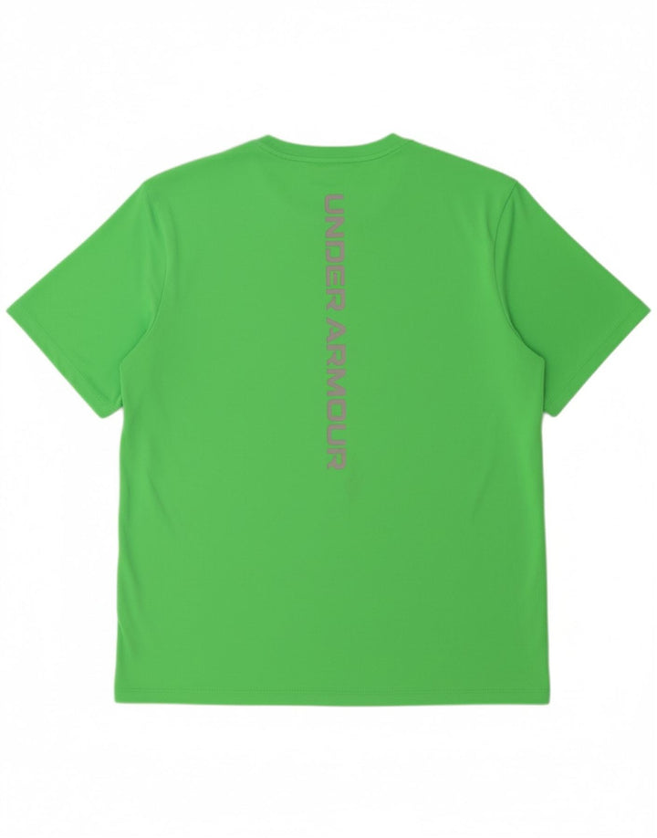 UNDER ARMOUR Mens Graphic T-Shirt Top Medium Green Polyester