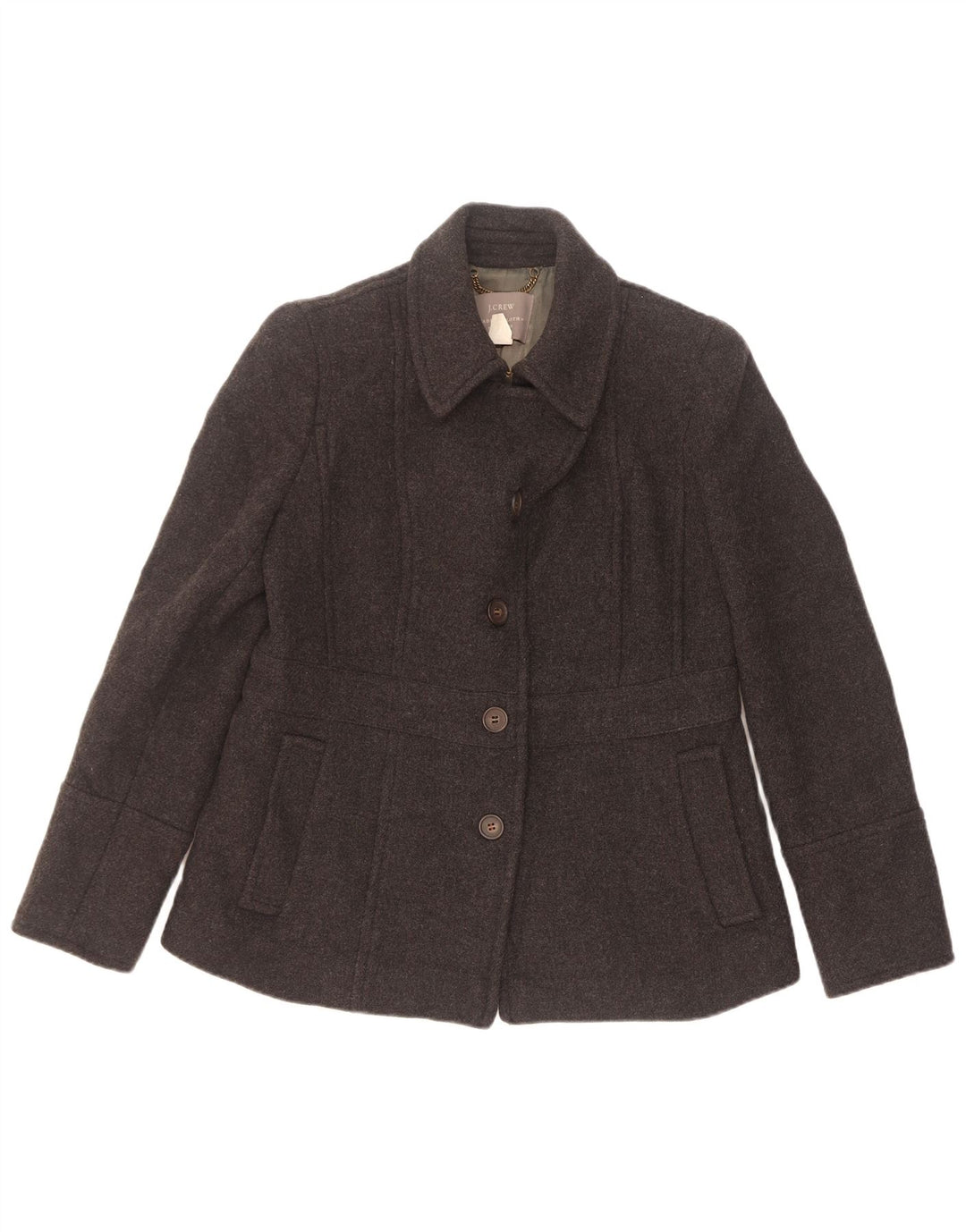 J. Crew Womens By Nello Gori Caban à 4 boutons US 6 Laine gris moyen