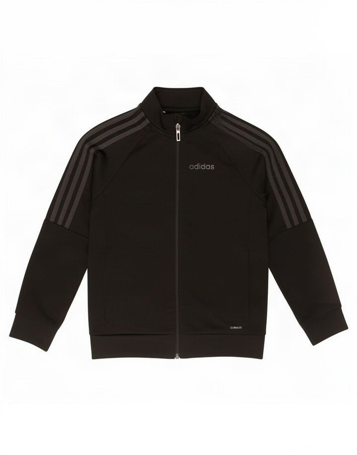 Veste de survêtement Adidas Climalite Garçon 6-7 ans Noir Polyester