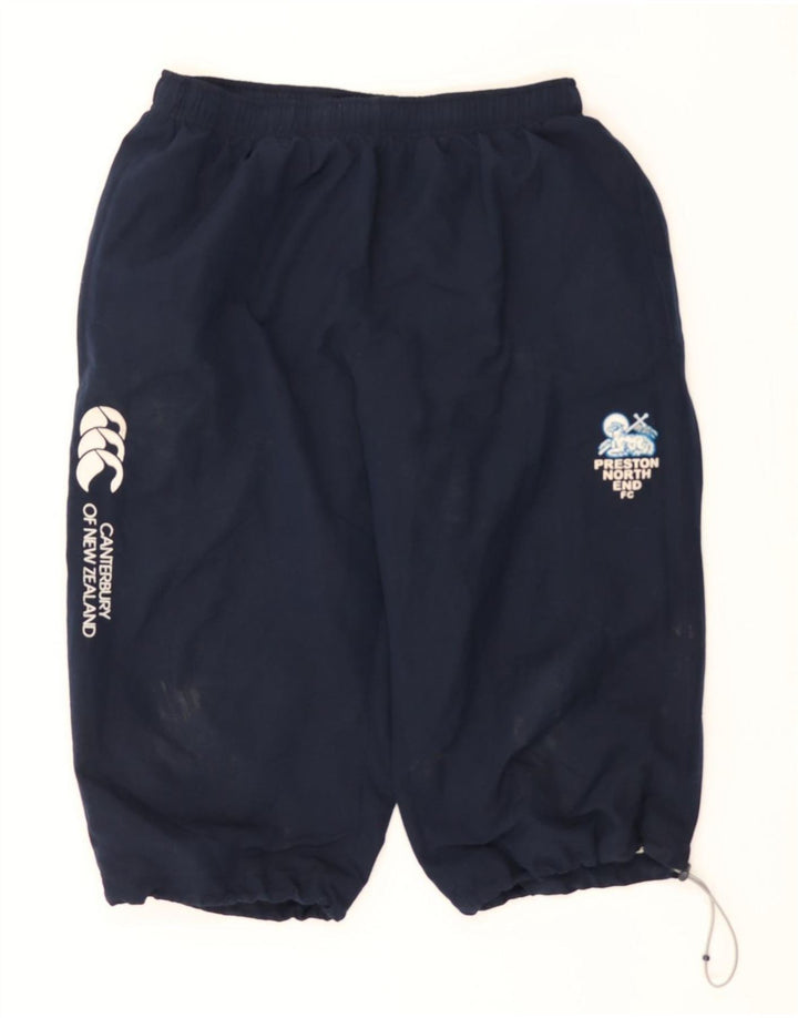 CANTERBURY Mens Sport Shorts Large Navy Blue Polyester Vintage Canterbury and Second-Hand Canterbury from Messina Hembry 