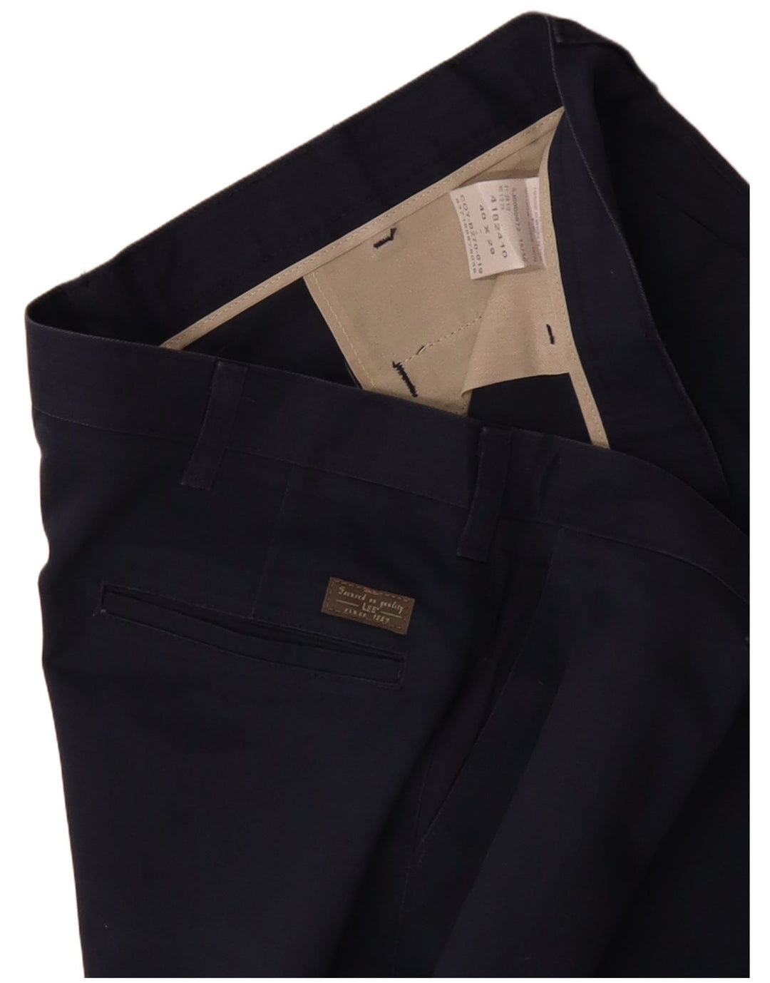 LEE Pantalon Chino Droit Homme W40 L29 Bleu Marine Coton
