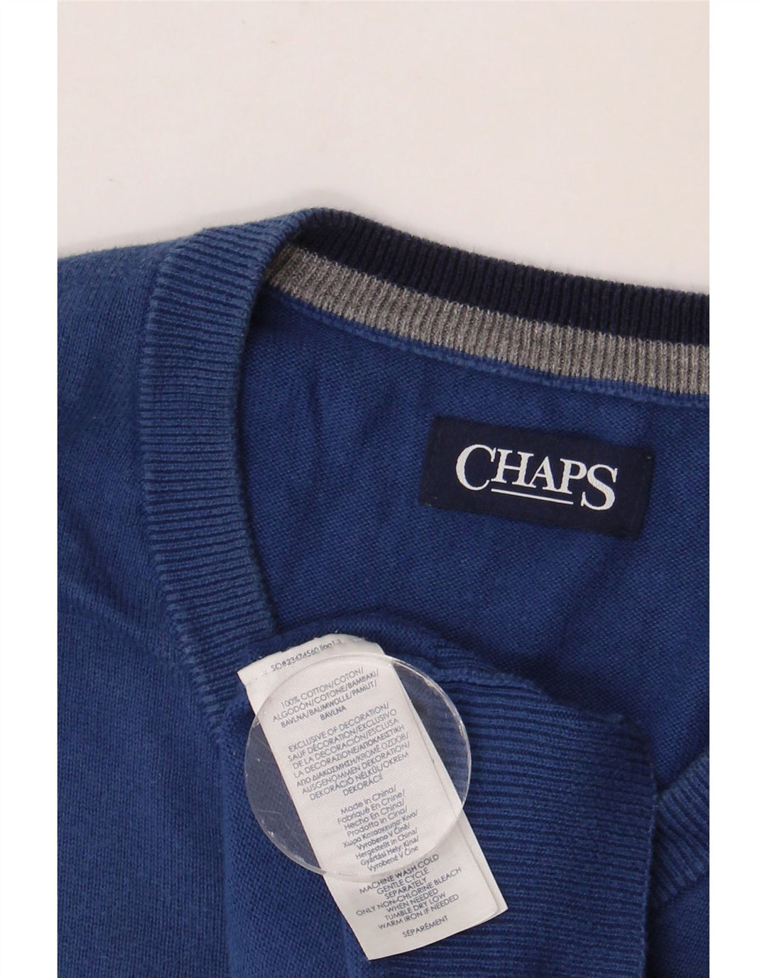 CHAPS Débardeur Homme XL Bleu Coton