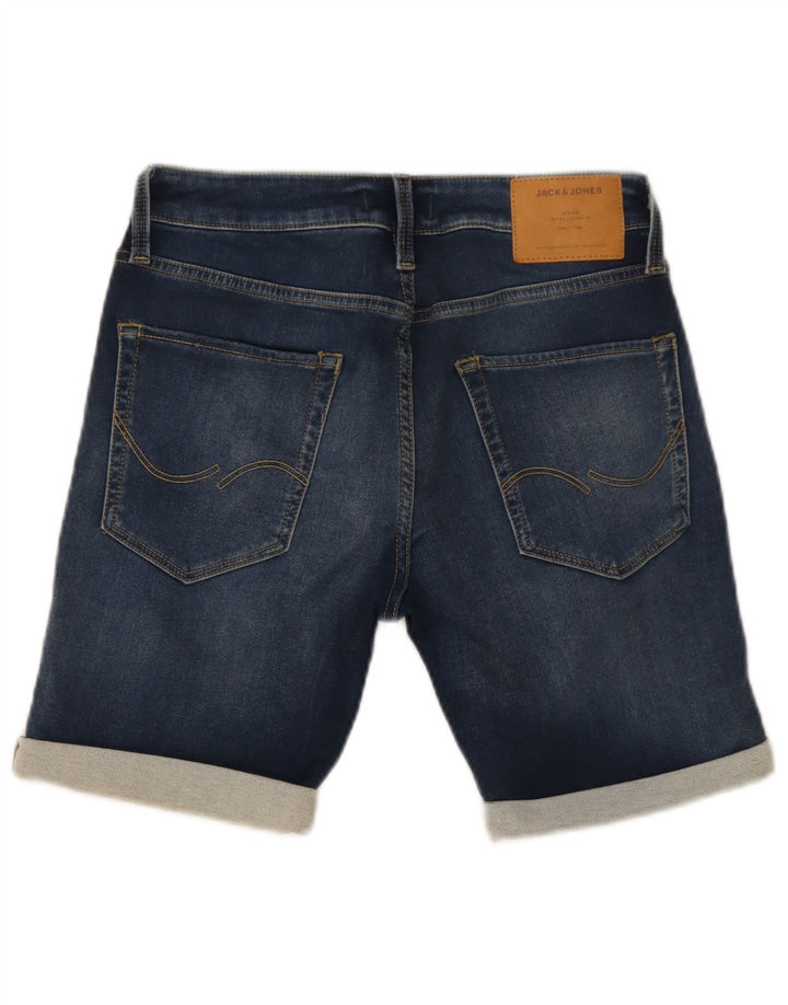 Jack & Jones Short en jean pour homme Small W29 Bleu Coton