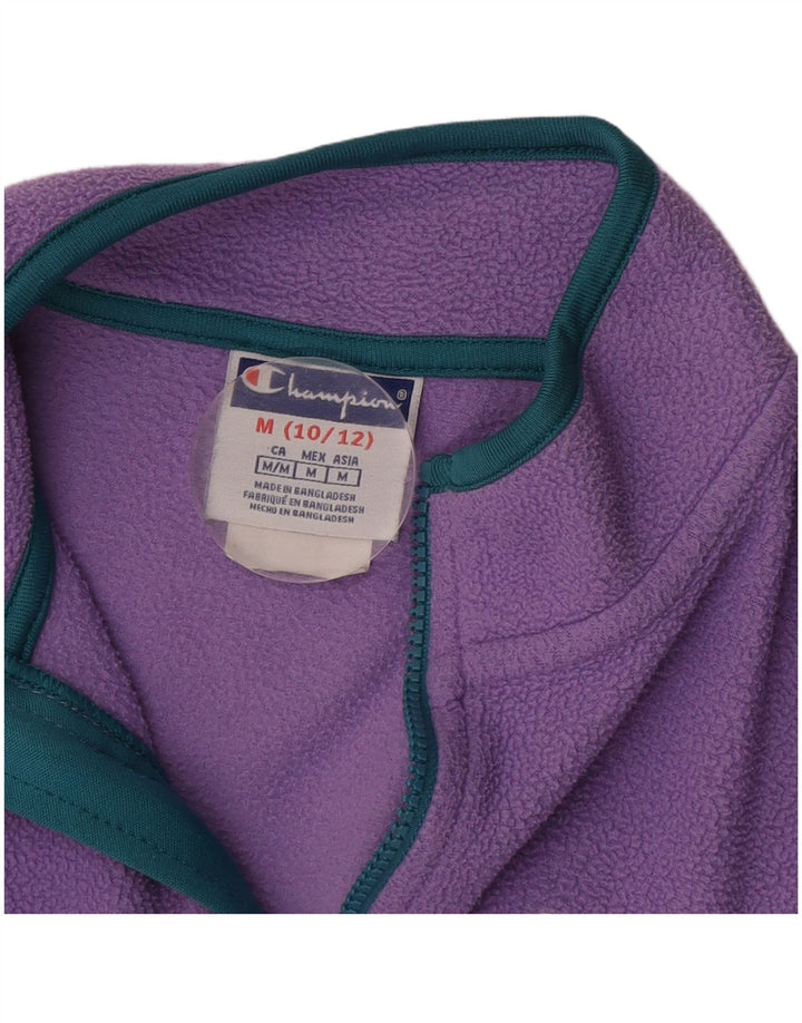 CHAMPION Pull Polaire Col Zippé Fille 10-11 ans Violet Moyen Polyester