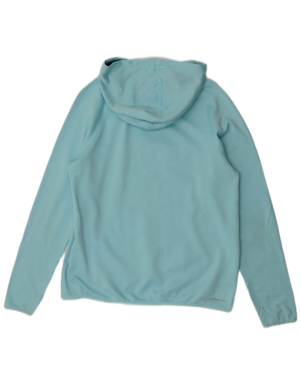 Nike Pull à capuche graphique Therma-Fit pour femme UK 14 Bleu moyen Polyester