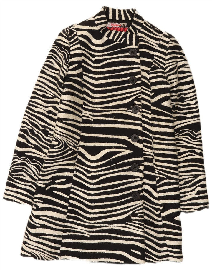 Desigual Manteau Femme EU 42 Grand Imprimé Animal Noir