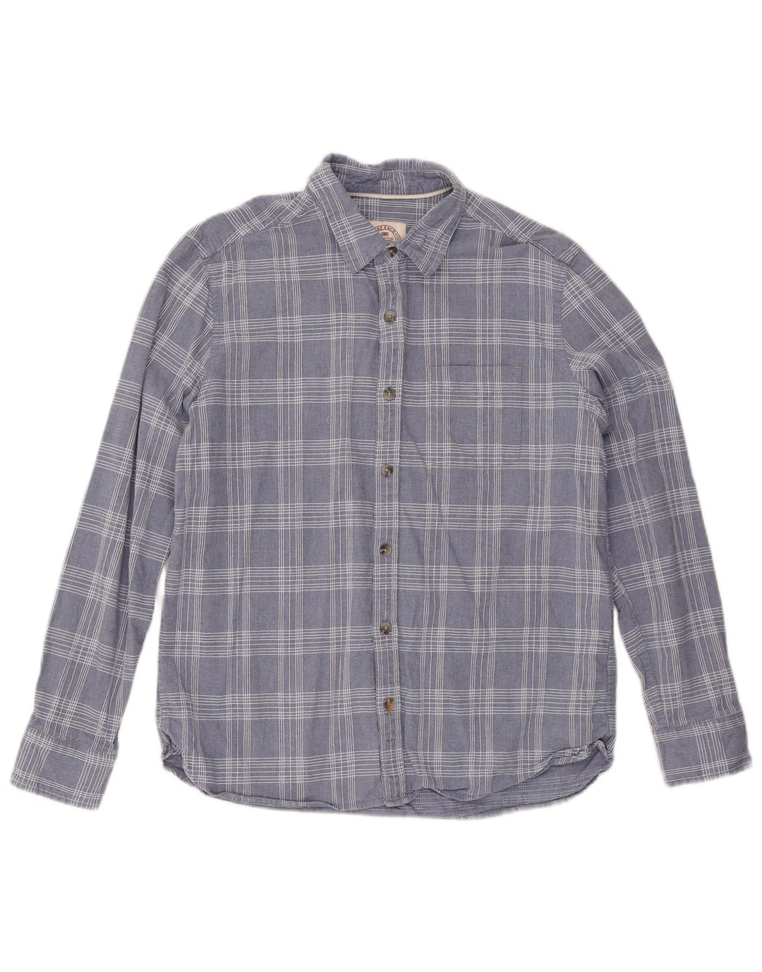 Chemise Homme Fat Face Grand Carreau Bleu Coton