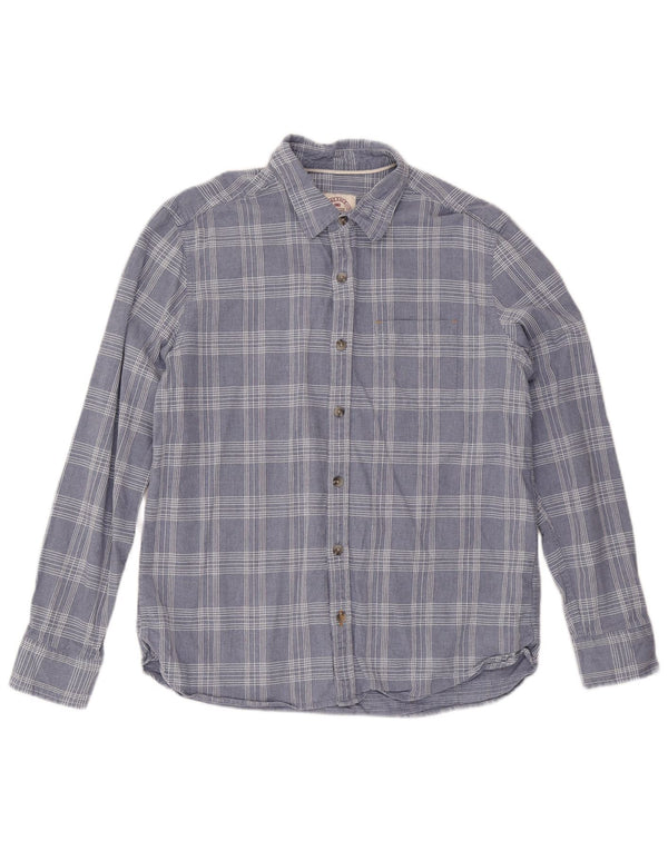 Chemise Homme Fat Face Grand Carreau Bleu Coton