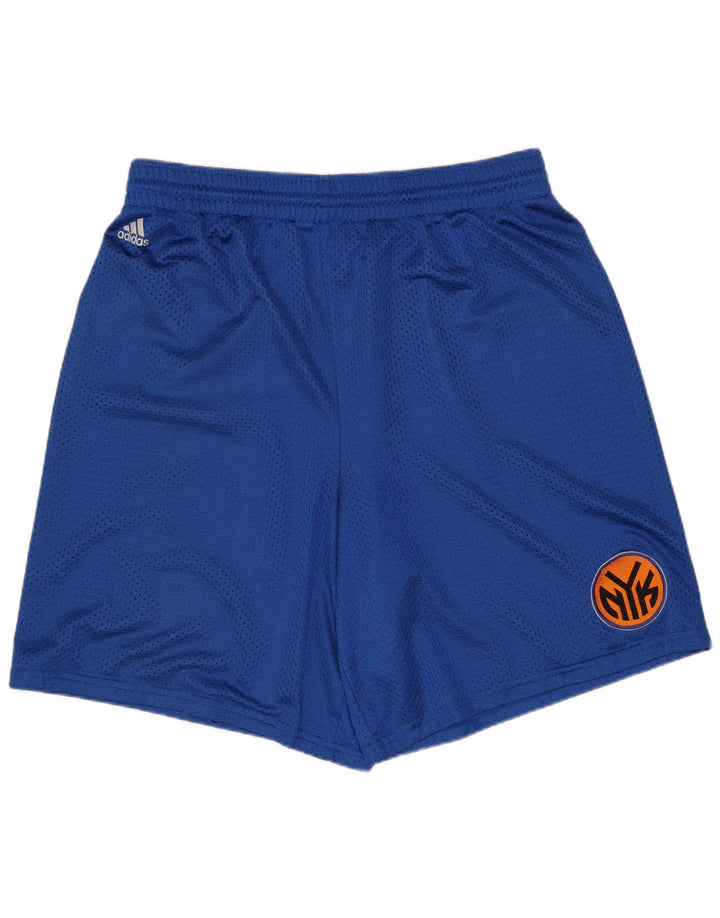 ADIDAS Short de sport New York Knicks pour hommes, grand bleu, polyester