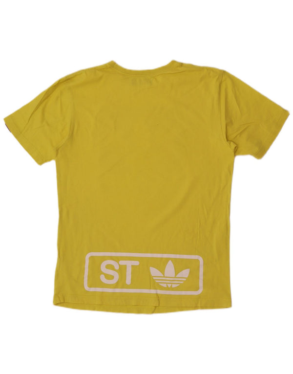 Adidas T-Shirt Graphique Homme Jaune Moyen Coton